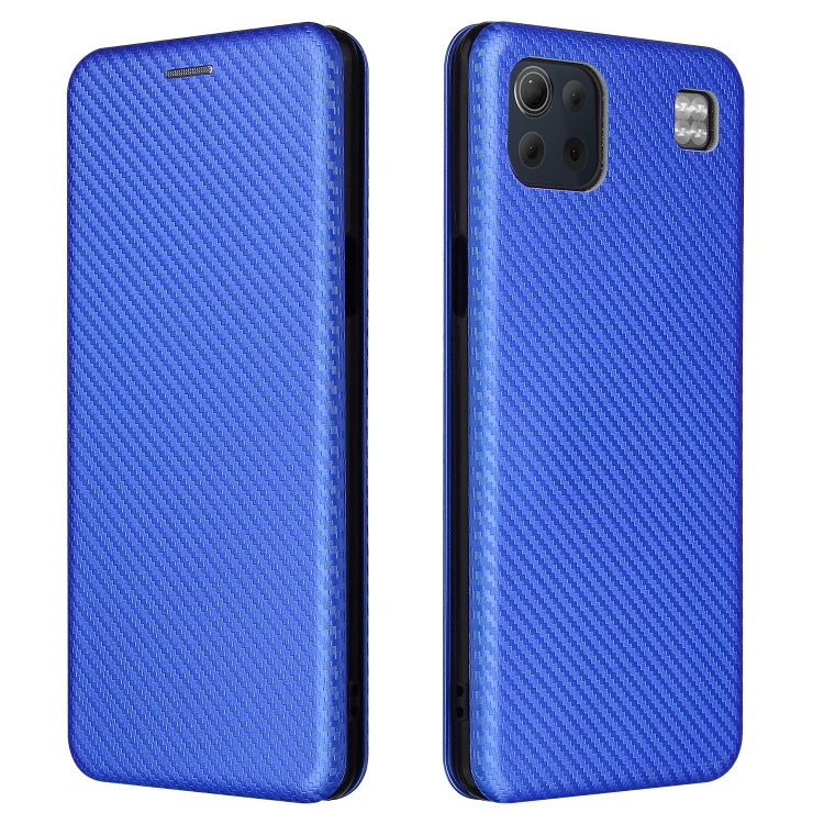 For LG K92 5G Carbon Fiber Texture Horizontal Flip TPU + PC + PU Leather Case with Card Slot