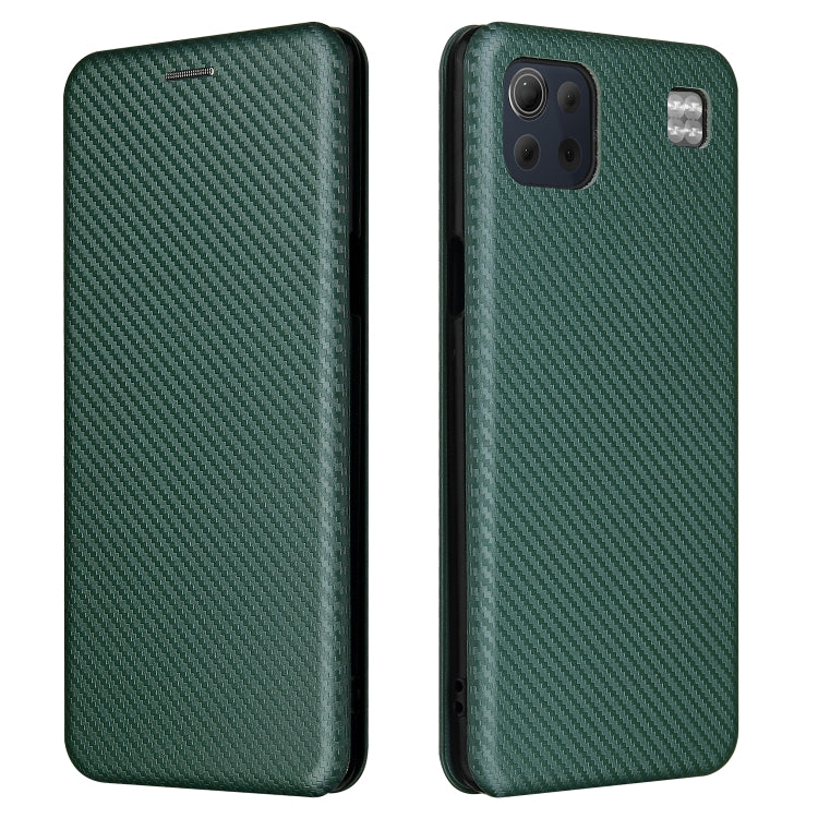 For LG K92 5G Carbon Fiber Texture Horizontal Flip TPU + PC + PU Leather Case with Card Slot