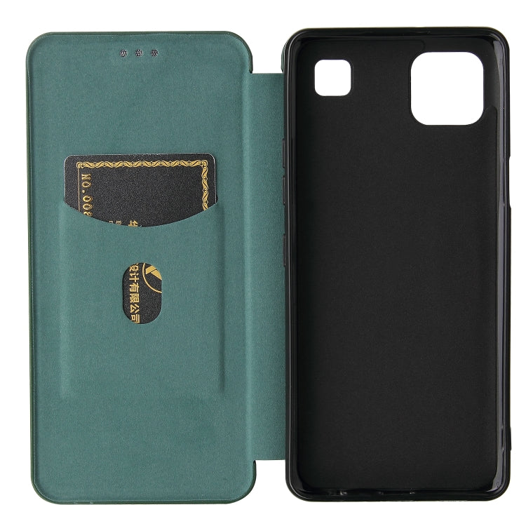 For LG K92 5G Carbon Fiber Texture Horizontal Flip TPU + PC + PU Leather Case with Card Slot
