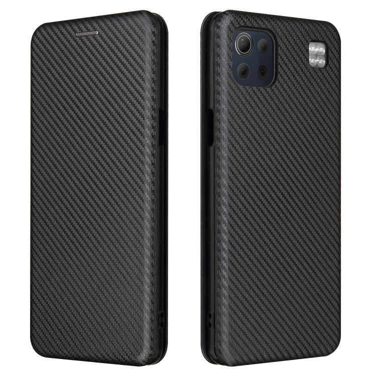 For LG K92 5G Carbon Fiber Texture Horizontal Flip TPU + PC + PU Leather Case with Card Slot