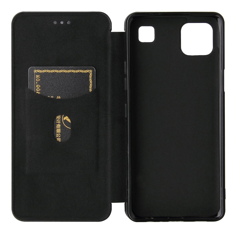 For LG K92 5G Carbon Fiber Texture Horizontal Flip TPU + PC + PU Leather Case with Card Slot