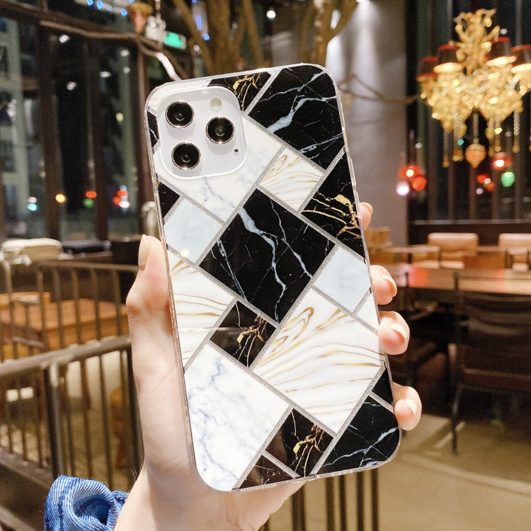 For iPhone 12 mini IMD Marble Pattern Shockproof TPU Protective Case