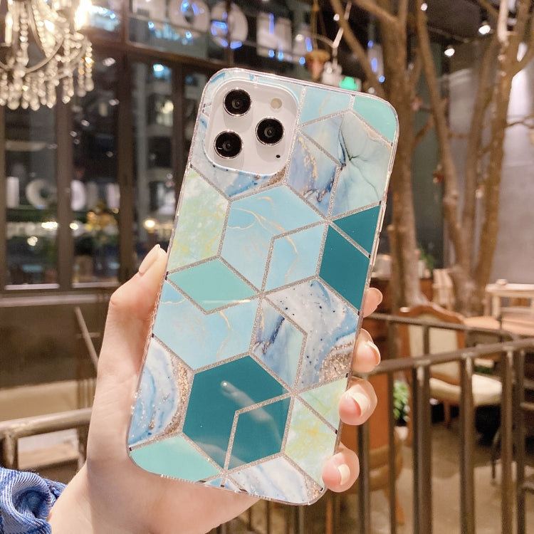 For iPhone 12 / 12 Pro IMD Marble Pattern Shockproof TPU Protective Case
