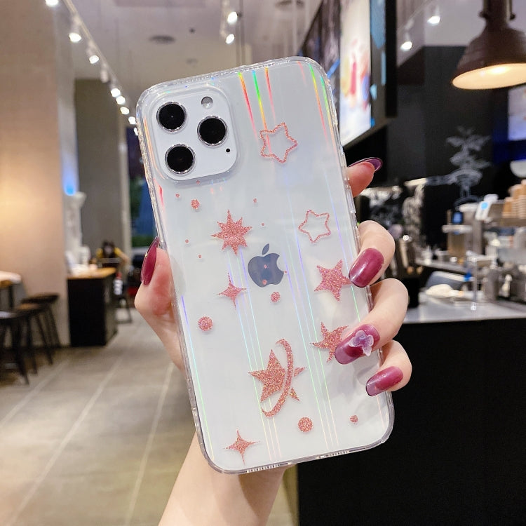 For iPhone 12 / 12 Pro IMD Aurora Starry Sky Pattern Shockproof TPU Protective Case