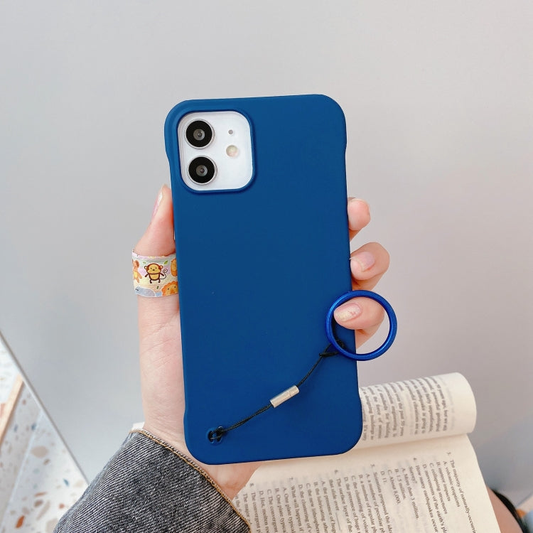For iPhone 12 mini Skin Feeling Protective Case with Lanyard