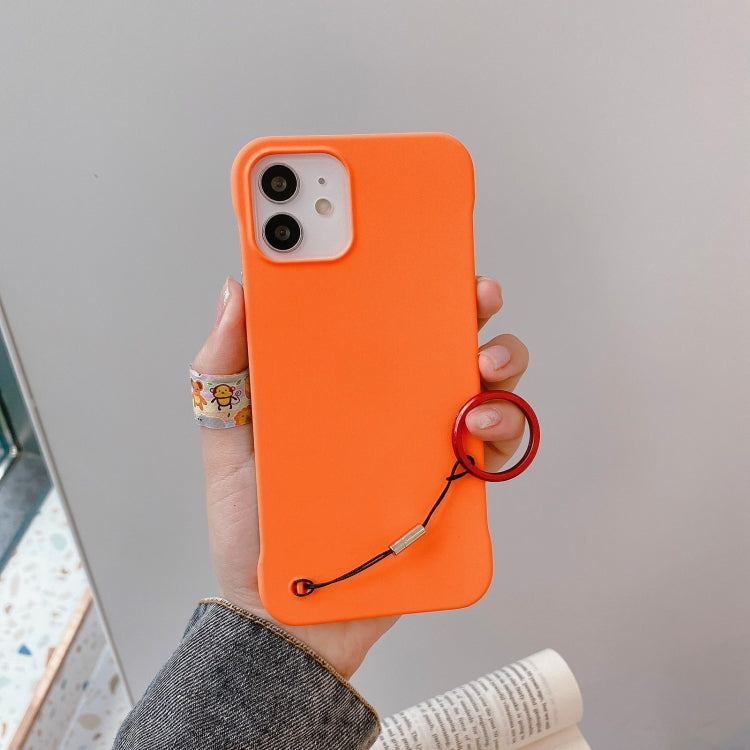 For iPhone 12 mini Skin Feeling Protective Case with Lanyard