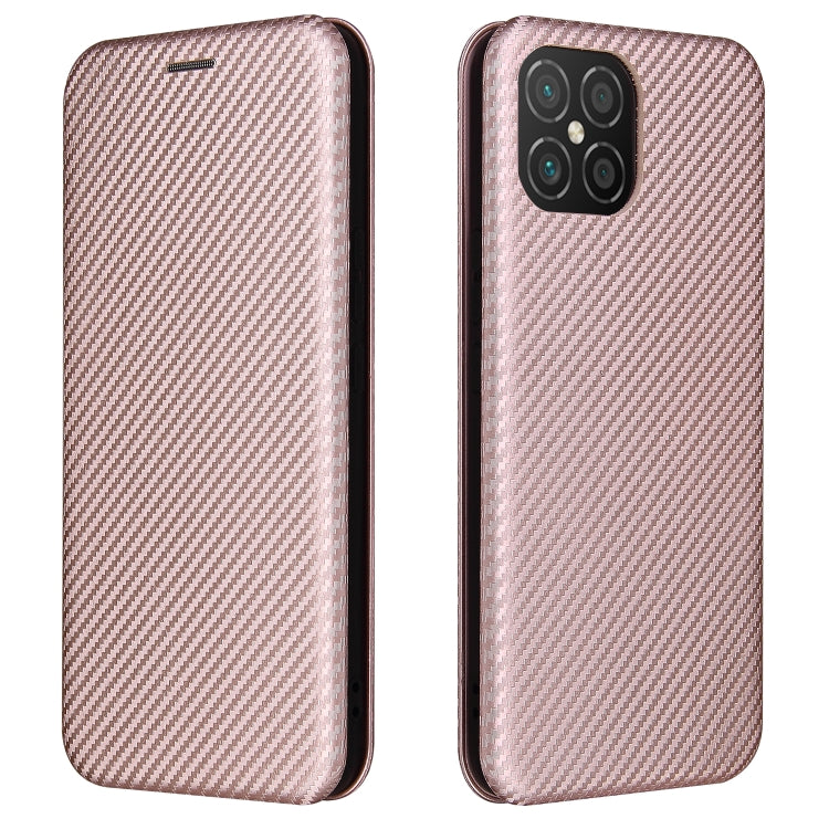 For Huawei nova 8 SE Carbon Fiber Texture Horizontal Flip TPU + PC + PU Leather Case with Card Slot