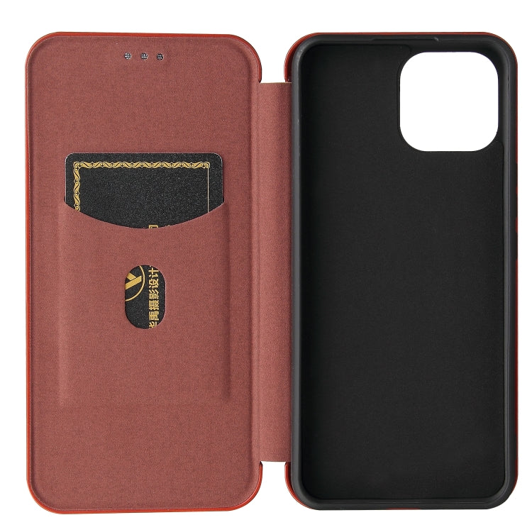 For Huawei nova 8 SE Carbon Fiber Texture Horizontal Flip TPU + PC + PU Leather Case with Card Slot