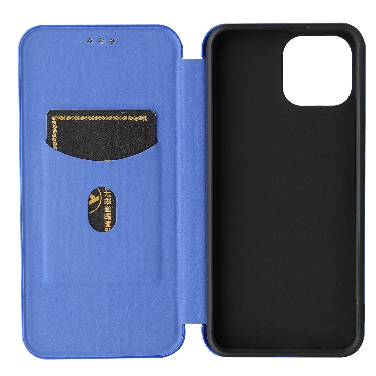 For Huawei nova 8 SE Carbon Fiber Texture Horizontal Flip TPU + PC + PU Leather Case with Card Slot