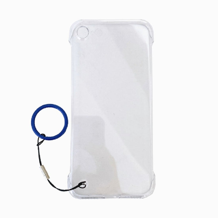 For iPhone SE 2022 / SE 2020 / 8 / 7 Non-frame Four-corner Shockproof PC Case with Finger Ring Strap
