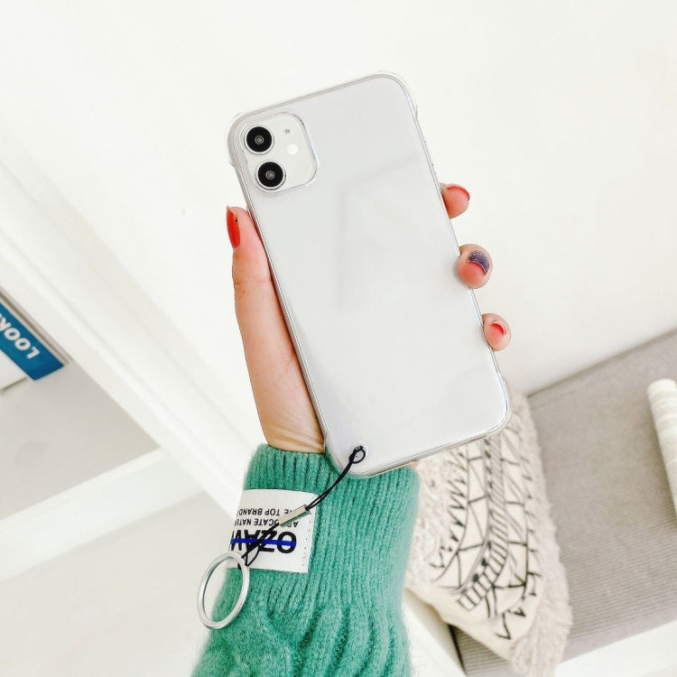 For iPhone 11 Non-frame Four-corner Shockproof PC Case with Finger Ring Strap