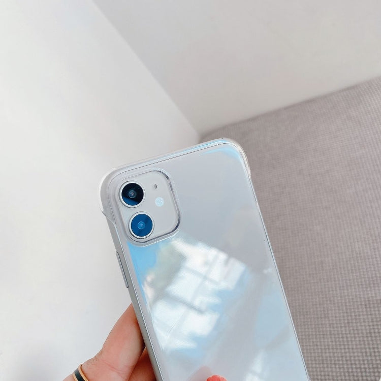 For iPhone 11 Non-frame Four-corner Shockproof PC Case with Finger Ring Strap
