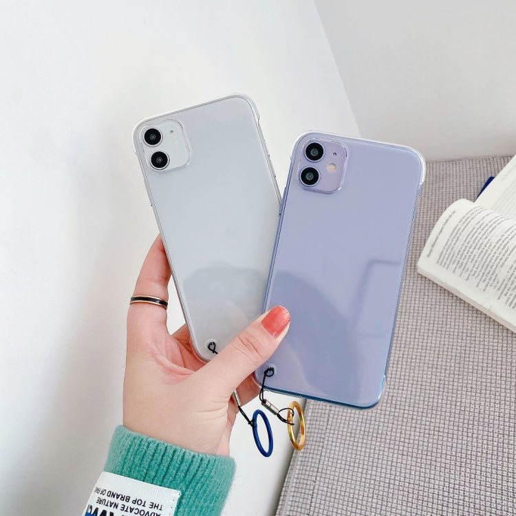 For iPhone 11 Non-frame Four-corner Shockproof PC Case with Finger Ring Strap