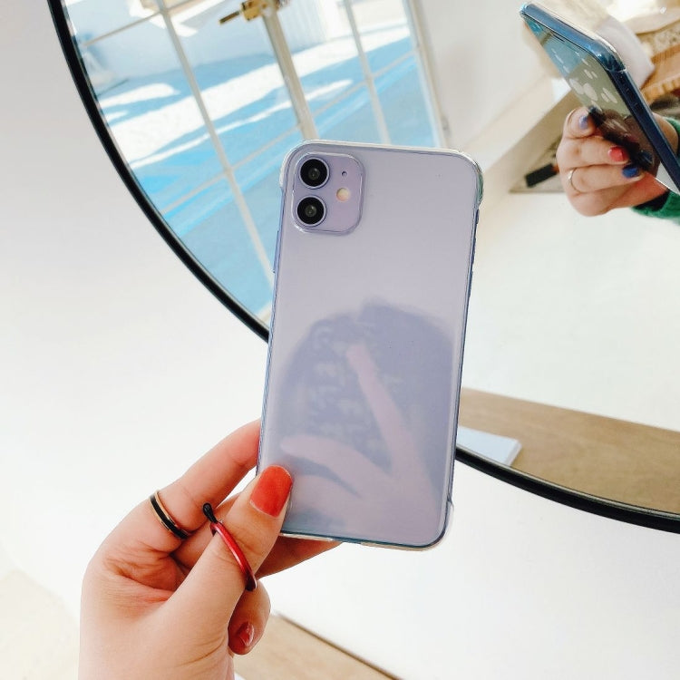 For iPhone 11 Non-frame Four-corner Shockproof PC Case with Finger Ring Strap