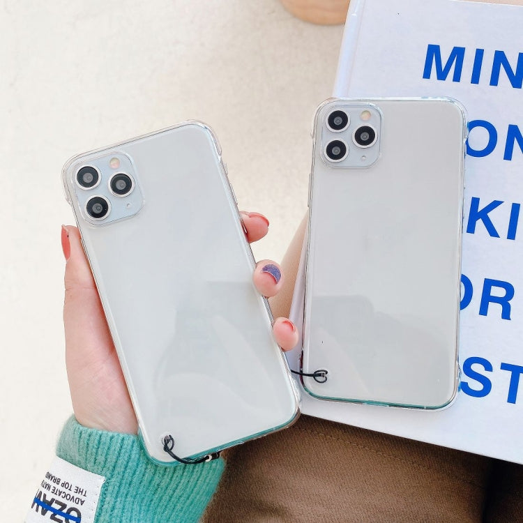 For iPhone 11 Pro Non-frame Four-corner Shockproof PC Case with Finger Ring Strap