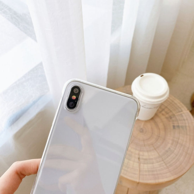 For iPhone XS Max Non-frame Four-corner Shockproof PC Case with Finger Ring Strap