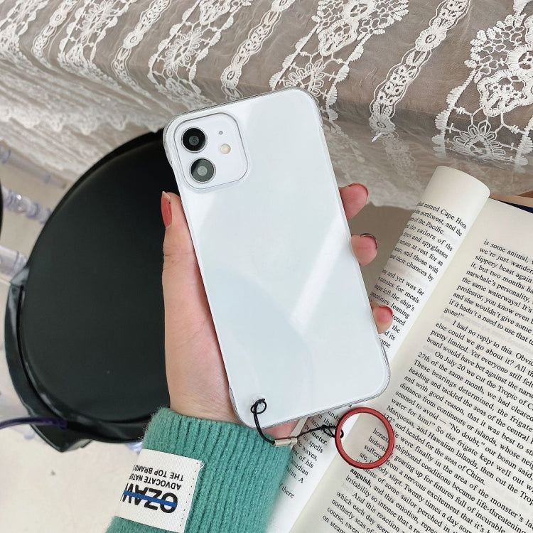 For iPhone 12 / 12 Pro Non-frame Four-corner Shockproof PC Case with Finger Ring Strap