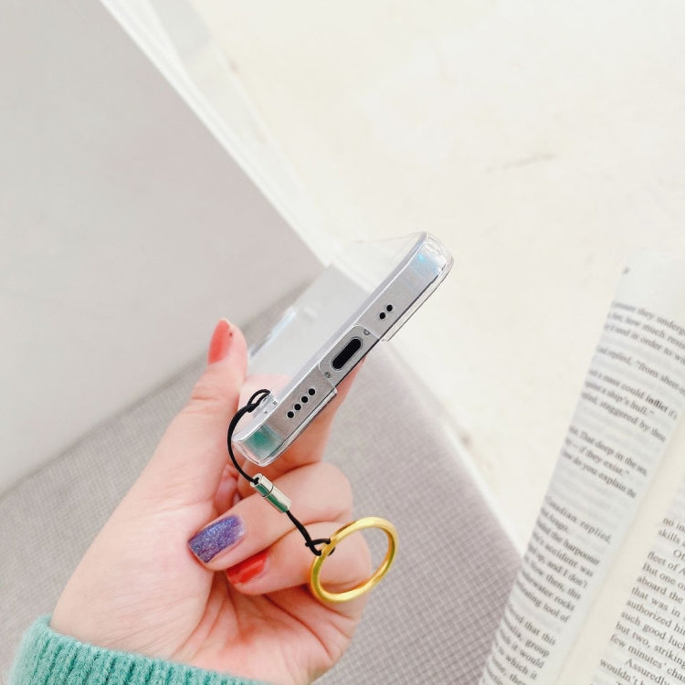 For iPhone 12 mini Non-frame Four-corner Shockproof PC Case with Finger Ring Strap