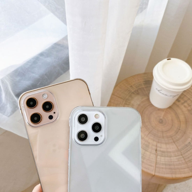 For iPhone 12 Pro Max Non-frame Four-corner Shockproof PC Case with Finger Ring Strap