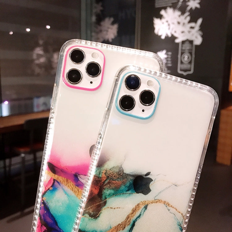 For iPhone 11 Pro IMD Dreamy Watercolor Pattern Shockproof TPU Protective Case
