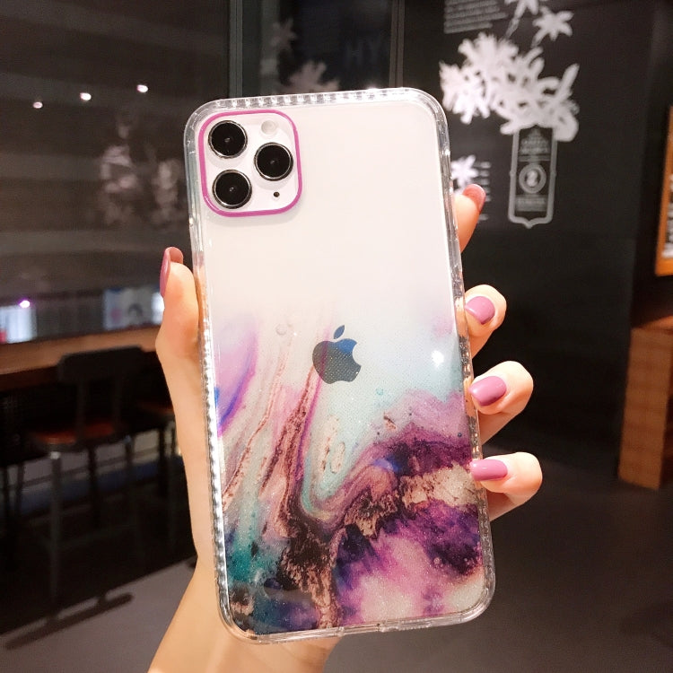 For iPhone 11 Pro IMD Dreamy Watercolor Pattern Shockproof TPU Protective Case