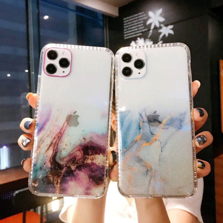 For iPhone 11 Pro Max IMD Dreamy Watercolor Pattern Shockproof TPU Protective Case