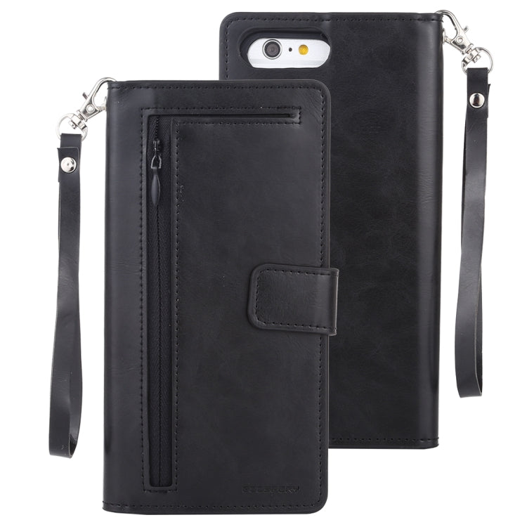 For iPhone 8 Plus MERCURY GOOSPERY DETACHABLE DIARY Detachable Horizontal Flip Leather Case with Holder & Card Slots & Zipper & Wallet