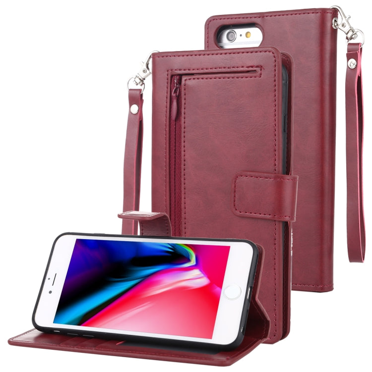 For iPhone 8 Plus MERCURY GOOSPERY DETACHABLE DIARY Detachable Horizontal Flip Leather Case with Holder & Card Slots & Zipper & Wallet