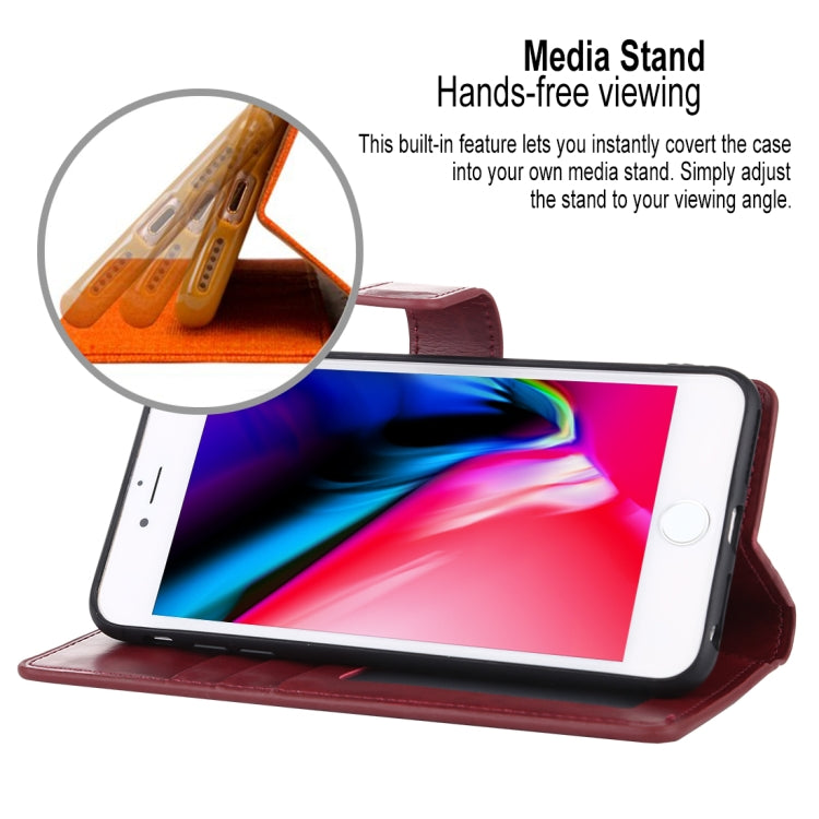 For iPhone 8 Plus MERCURY GOOSPERY DETACHABLE DIARY Detachable Horizontal Flip Leather Case with Holder & Card Slots & Zipper & Wallet