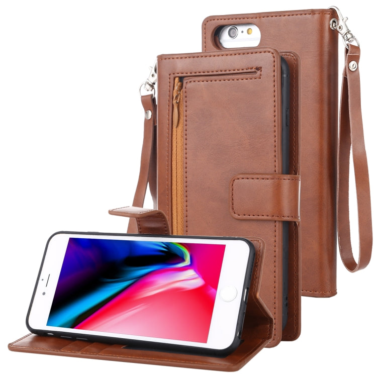 For iPhone 8 Plus MERCURY GOOSPERY DETACHABLE DIARY Detachable Horizontal Flip Leather Case with Holder & Card Slots & Zipper & Wallet