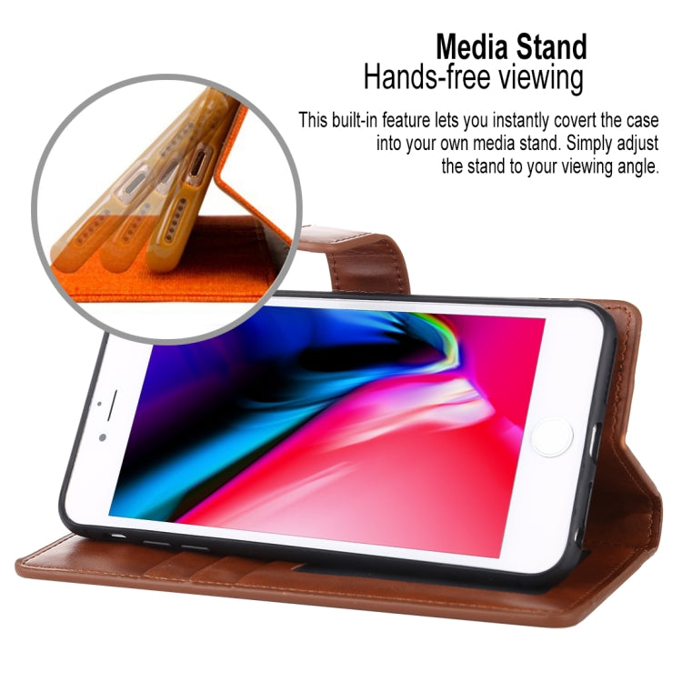 For iPhone 8 Plus MERCURY GOOSPERY DETACHABLE DIARY Detachable Horizontal Flip Leather Case with Holder & Card Slots & Zipper & Wallet