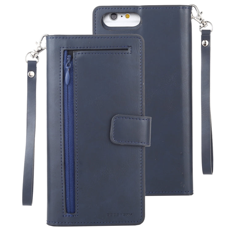 For iPhone 8 Plus MERCURY GOOSPERY DETACHABLE DIARY Detachable Horizontal Flip Leather Case with Holder & Card Slots & Zipper & Wallet