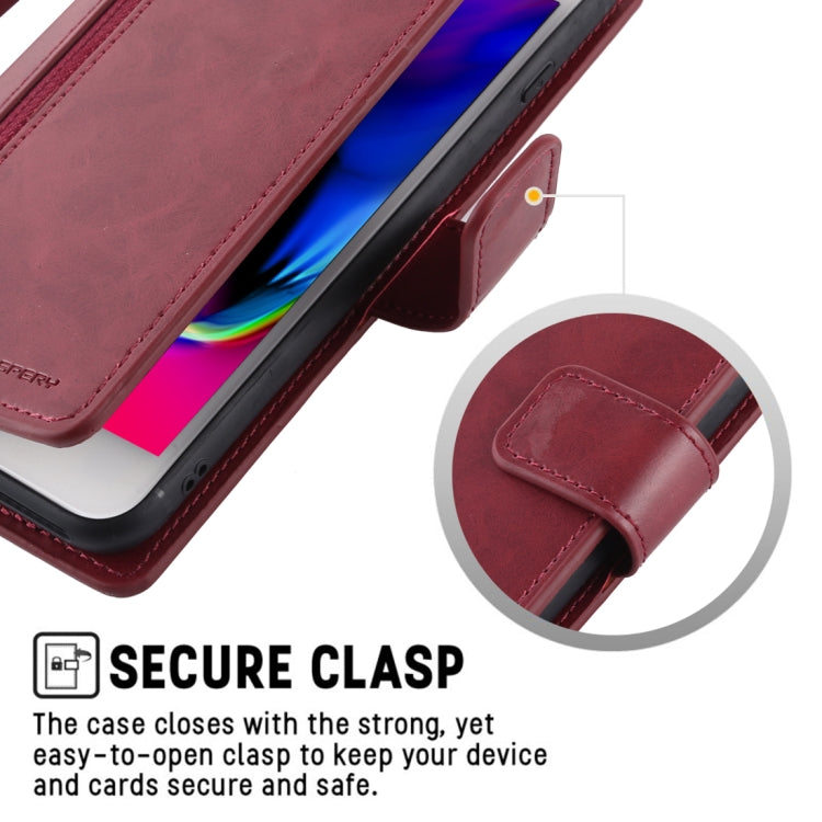 For iPhone 8 Plus MERCURY GOOSPERY DETACHABLE DIARY Detachable Horizontal Flip Leather Case with Holder & Card Slots & Zipper & Wallet