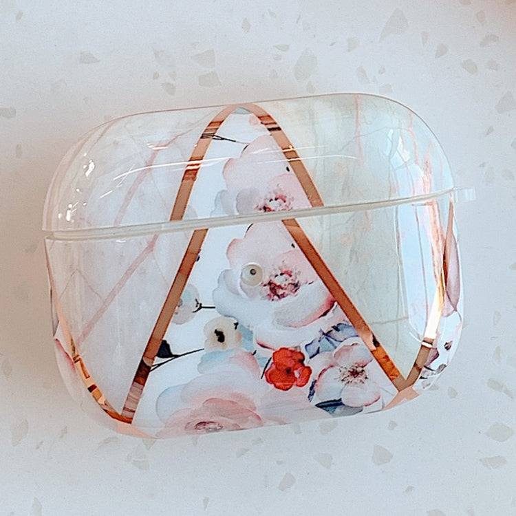 Stitching Flower Pattern Earphone Protective Case For AirPods Pro