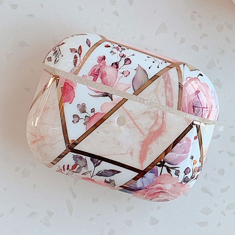 Stitching Flower Pattern Earphone Protective Case For AirPods Pro