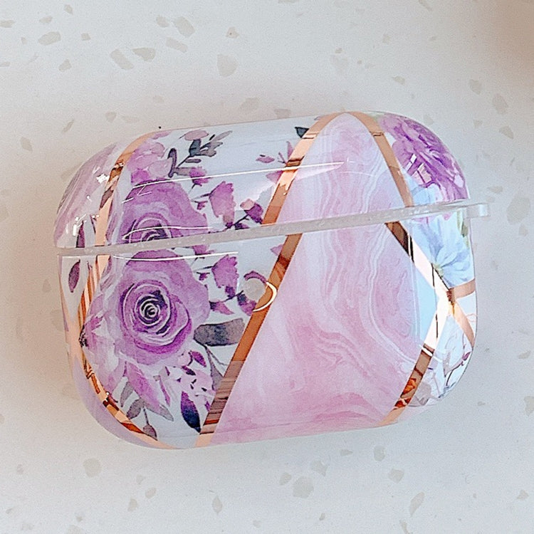 Stitching Flower Pattern Earphone Protective Case For AirPods Pro