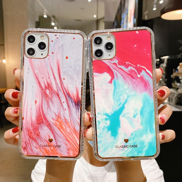 For iPhone 11 Pro IMD Watercolor Rendering Pattern Shockproof TPU Protective Case