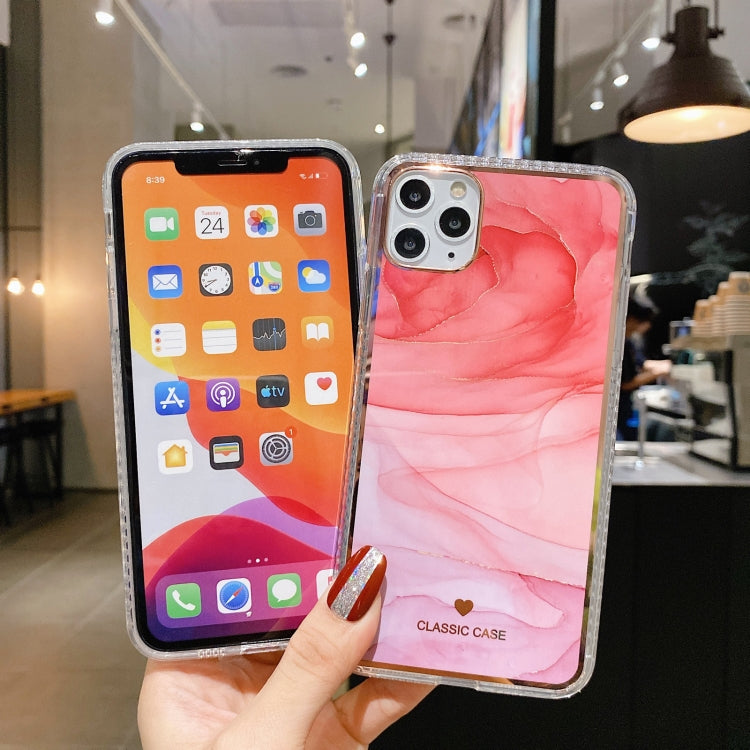 For iPhone 11 Pro Max IMD Watercolor Rendering Pattern Shockproof TPU Protective Case
