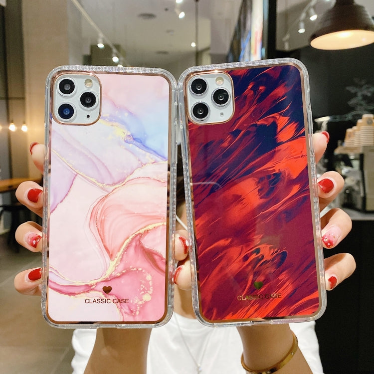 For iPhone 12 Pro Max IMD Watercolor Rendering Pattern Shockproof TPU Protective Case