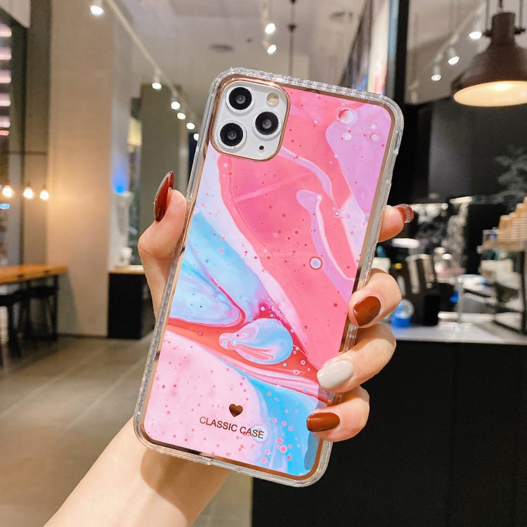 For iPhone 12 Pro Max IMD Watercolor Rendering Pattern Shockproof TPU Protective Case
