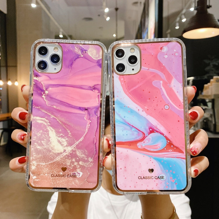 For iPhone 12 Pro Max IMD Watercolor Rendering Pattern Shockproof TPU Protective Case