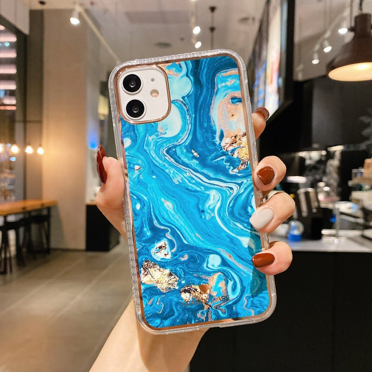 For iPhone 11 Pro IMD Watercolor Rendering Pattern Shockproof TPU Protective Case