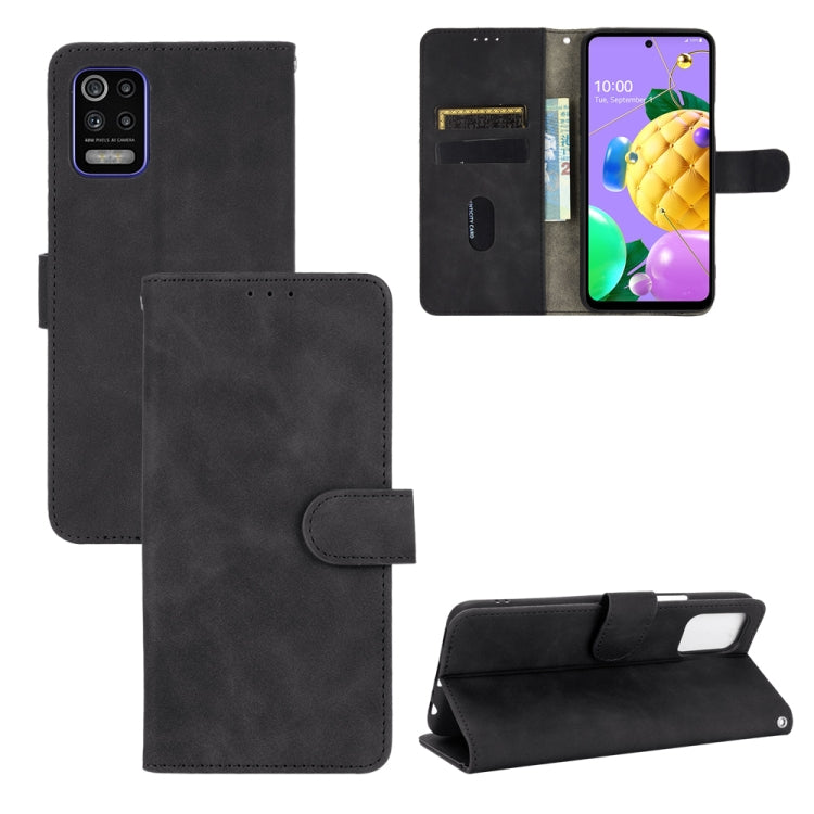 For LG K52 / K62 Solid Color Skin Feel Magnetic Buckle Horizontal Flip Calf Texture PU Leather Case with Holder & Card Slots & Wallet