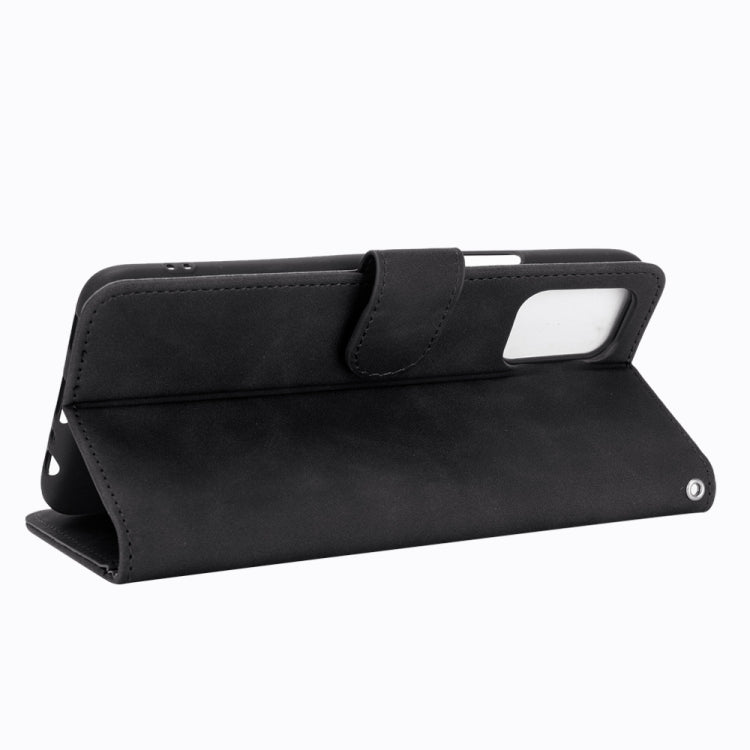 For LG K52 / K62 Solid Color Skin Feel Magnetic Buckle Horizontal Flip Calf Texture PU Leather Case with Holder & Card Slots & Wallet