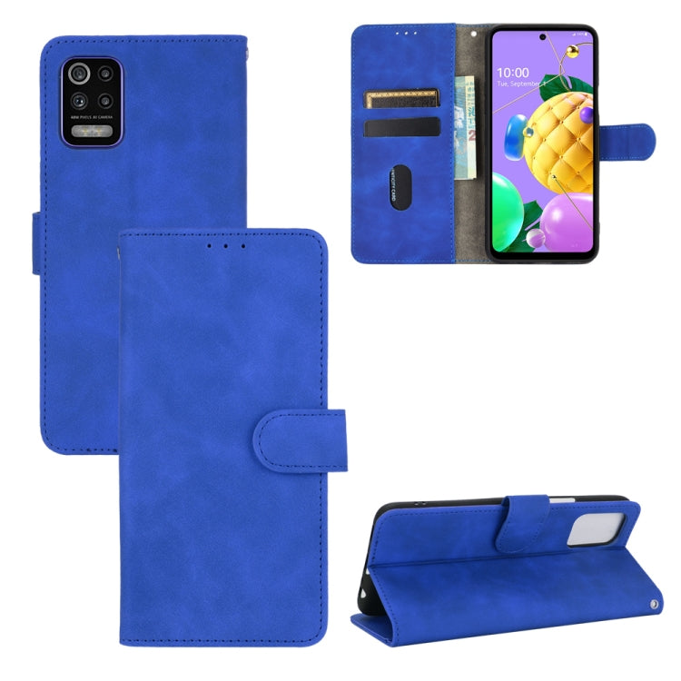 For LG K52 / K62 Solid Color Skin Feel Magnetic Buckle Horizontal Flip Calf Texture PU Leather Case with Holder & Card Slots & Wallet