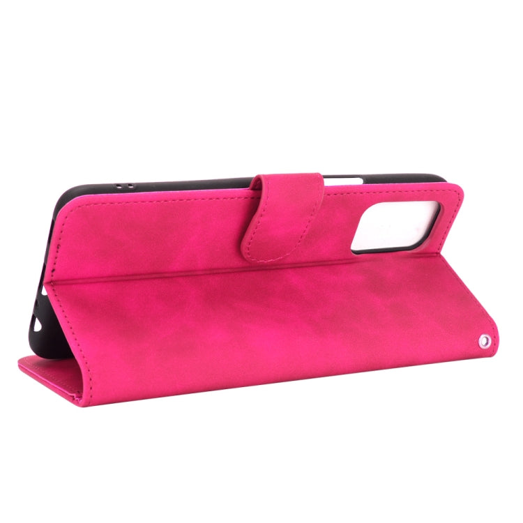 For LG K52 / K62 Solid Color Skin Feel Magnetic Buckle Horizontal Flip Calf Texture PU Leather Case with Holder & Card Slots & Wallet