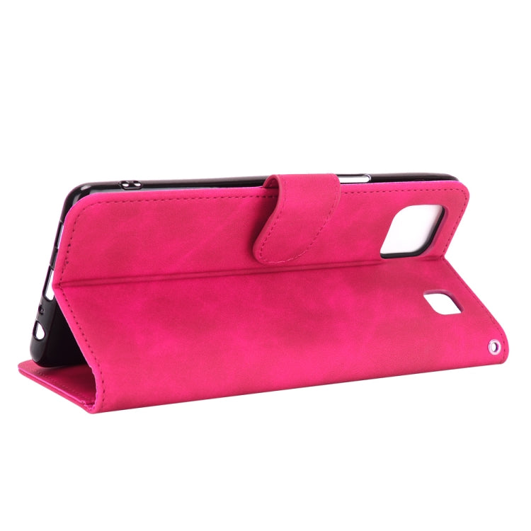 For LG K92 5G Solid Color Skin Feel Magnetic Buckle Horizontal Flip Calf Texture PU Leather Case with Holder & Card Slots & Wallet