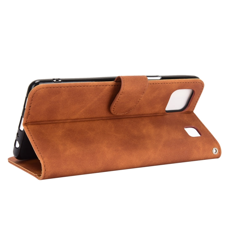 For LG K92 5G Solid Color Skin Feel Magnetic Buckle Horizontal Flip Calf Texture PU Leather Case with Holder & Card Slots & Wallet