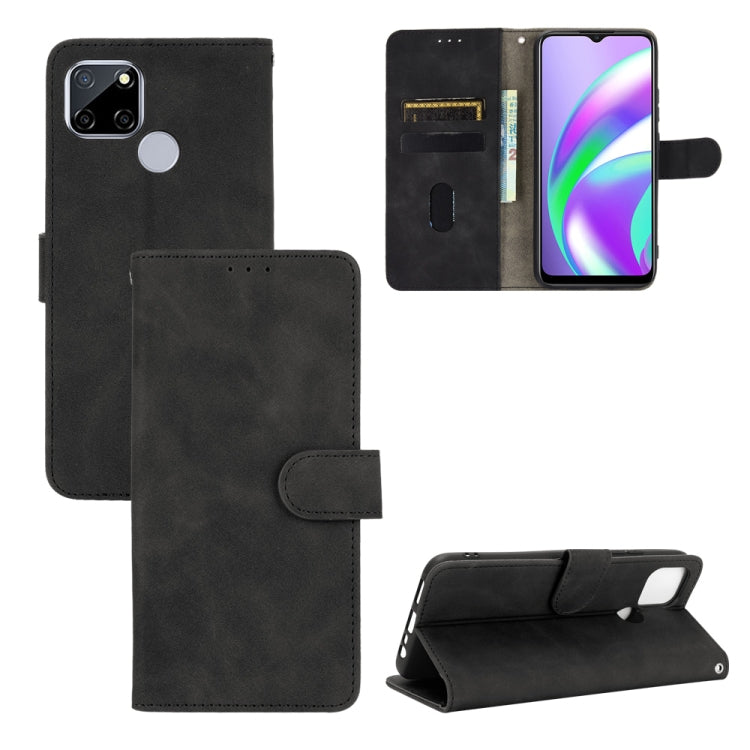 For OPPO A15 Solid Color Skin Feel Magnetic Buckle Horizontal Flip Calf Texture PU Leather Case with Holder & Card Slots & Wallet