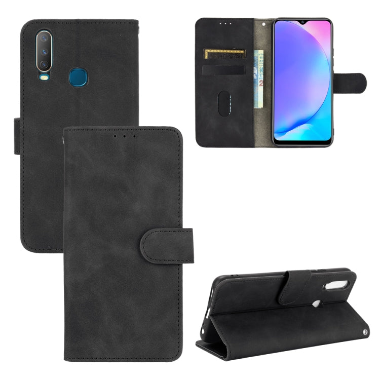 For vivo Y17 / Y15 / Y12 Solid Color Skin Feel Magnetic Buckle Horizontal Flip Calf Texture PU Leather Case with Holder & Card Slots & Wallet